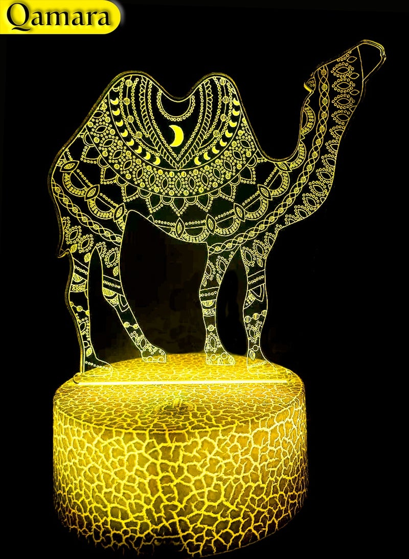 QAMARA LED night light, camel design, with a remote control, looks very beautiful at night. - Image 4