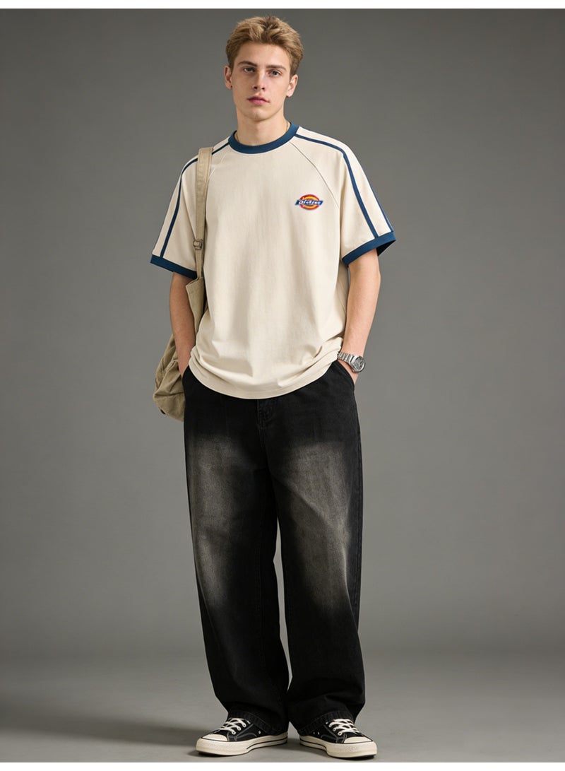 ديكيز Dickies الأكمام القصيرة شعار ثلاثي الألوان الرسوم البيانية الأزواج تي قميص - Image 3