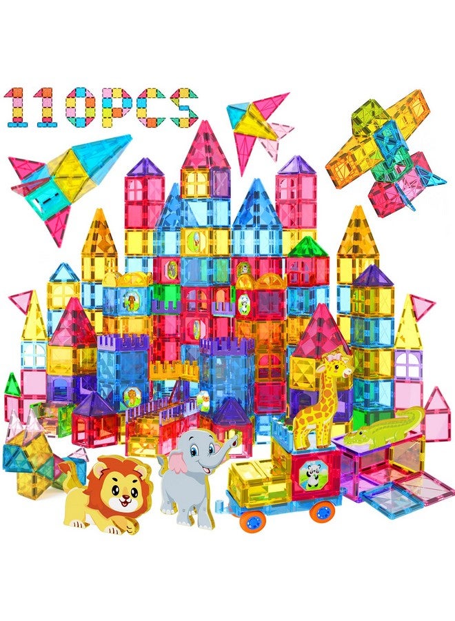 Jasonwell Jasonwell Magnetic Tiles Kids Magnetic Blocks Building Sets 3D Magnet Tile Building Toy Construction Educational STEM Toys Christmas Birthday Gifts for Toddlers Boys Girls 3 4 5 6 7 8 9 10 + Year Old  - Image 1