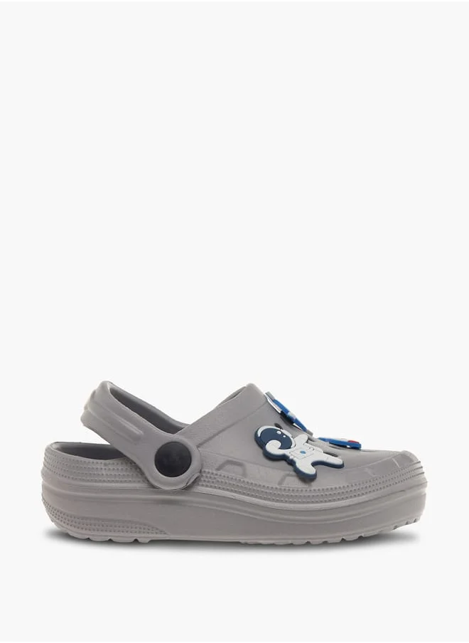 LBL by Shoexpress Boys Space Embossed Clogs with Backstrap
