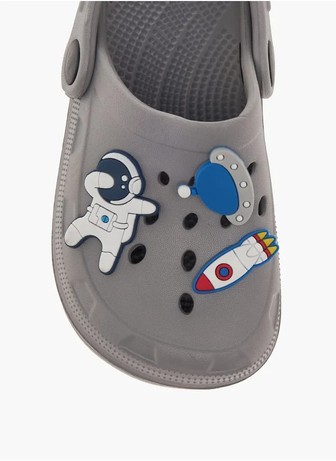 LBL by Shoexpress Boys Space Embossed Clogs with Backstrap
