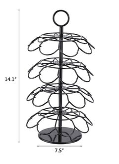 OASISWJ Pack Of 36 Rotary Coffee Capsule Holder Black  - Image 4