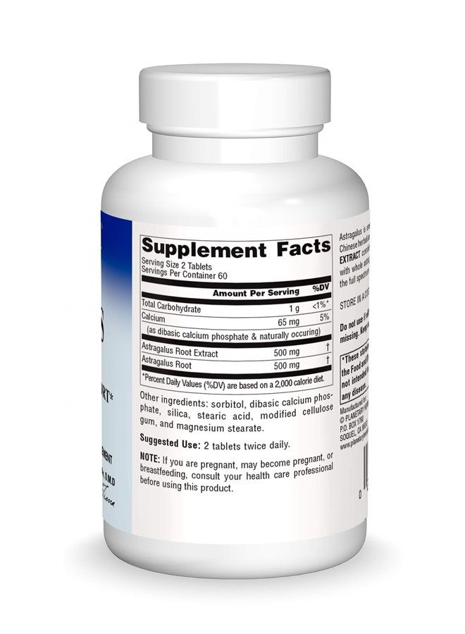 PLANETARY HERBALS Astragalus Extract, Full Spectrum 500 mg Botanical for Immune System Support - 120 Tablets - Image 3