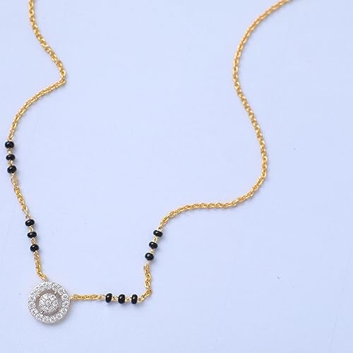 Tarinika Sterling Silver Forever Mangalsutra Chain Necklace with Charm Design(Gold-Plated) - Silver Chain Necklace for Women | Perfect for Casual occasions | Indian jewelry sets for women | 1 Year - Image 5