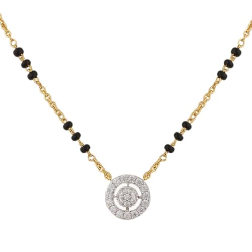 Tarinika Sterling Silver Forever Mangalsutra Chain Necklace with Charm Design(Gold-Plated) - Silver Chain Necklace for Women | Perfect for Casual occasions | Indian jewelry sets for women | 1 Year - Image 1