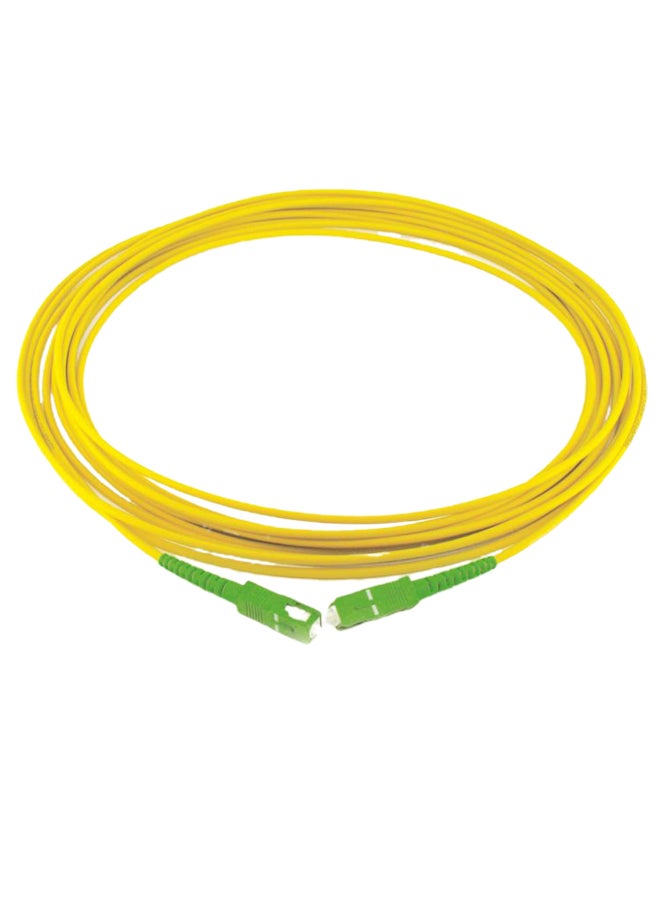Single Mode Fiber Optic Patch Cable Yellow/Green 10meter - Image 1