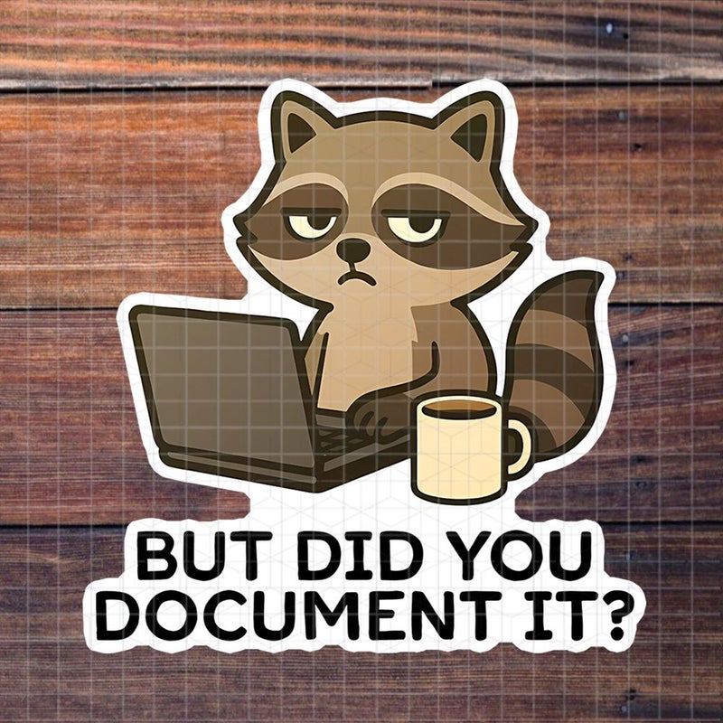 Dispirited Cute Raccoon For Workers 7 62cm Laptop Water Cup Notebook Station Sticker - Image 2