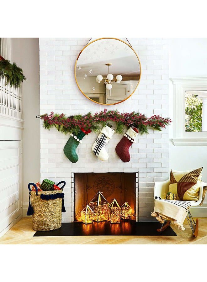 Lvydec Red Berry Garland Christmas Decoration - 6ft Artificial Red Berry Garland with Bendable Stems for Holiday Fireplace Stairs Table Decorations - Image 4
