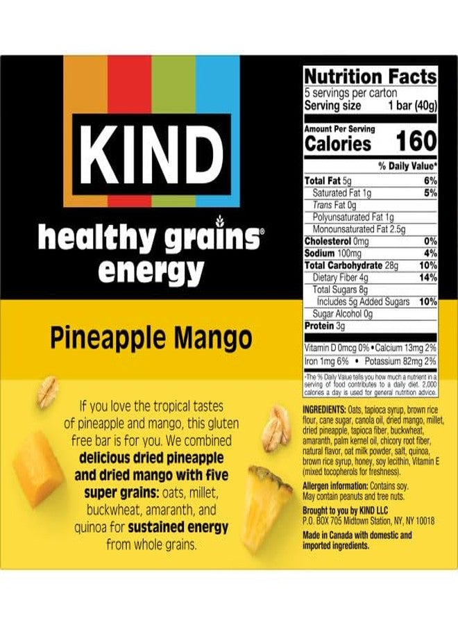 KIND Healthy Grains Energy Bars, Pineapple Mango, Gluten Free, Healthy Snacks, 20g Whole Grains, 40 Count - Image 3