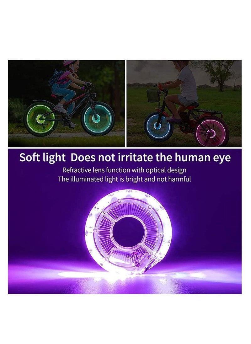 Y&D - Bicycle Wheel Lights Bike Front Light Tail Hub Spoke One Lamp LED Keep Safe and Fun with 7 Color 18 Modes Rechargeable Kids Balance Fashion Gift for Children Boys Girls - Image 1
