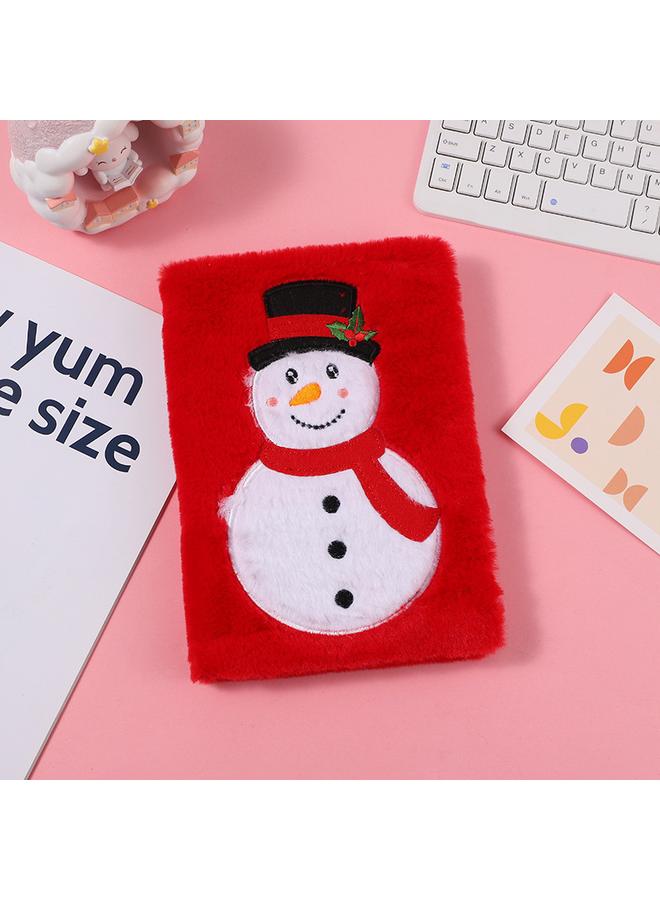 Bluejw New Cartoon Plush Snowman Notebook Children's Handmade DIY Hand Ledger Christmas Gift Notepad Wholesale - Image 1