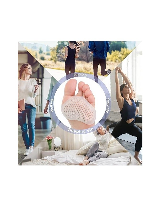 Spaceshoop Forefoot Pads Silicone Toe Pad Toe Top Sock No Show Toe Liner Covers Not Slip Forefoot Metatarsal Socks Foot Toe Cushions for High Heels Flats Sandal - Image 4