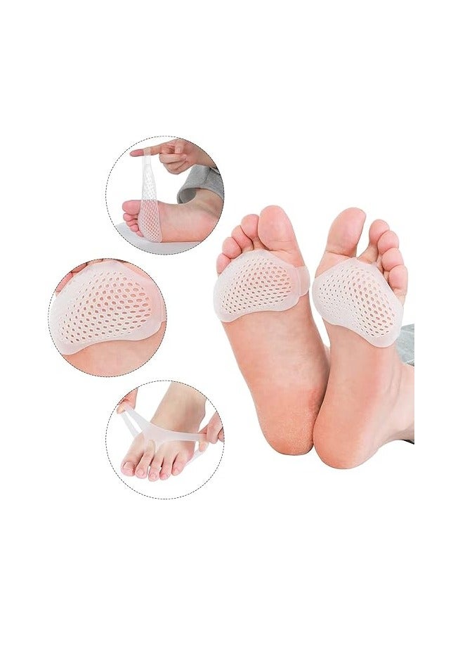 Spaceshoop Forefoot Pads Silicone Toe Pad Toe Top Sock No Show Toe Liner Covers Not Slip Forefoot Metatarsal Socks Foot Toe Cushions for High Heels Flats Sandal - Image 2