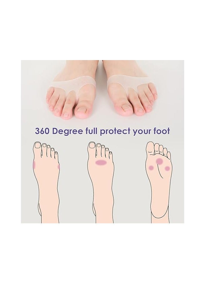 Spaceshoop Forefoot Pads Silicone Toe Pad Toe Top Sock No Show Toe Liner Covers Not Slip Forefoot Metatarsal Socks Foot Toe Cushions for High Heels Flats Sandal - Image 3