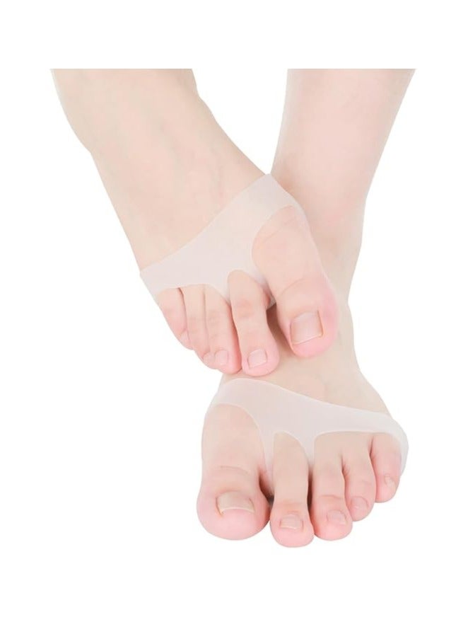 Spaceshoop Forefoot Pads Silicone Toe Pad Toe Top Sock No Show Toe Liner Covers Not Slip Forefoot Metatarsal Socks Foot Toe Cushions for High Heels Flats Sandal - Image 5