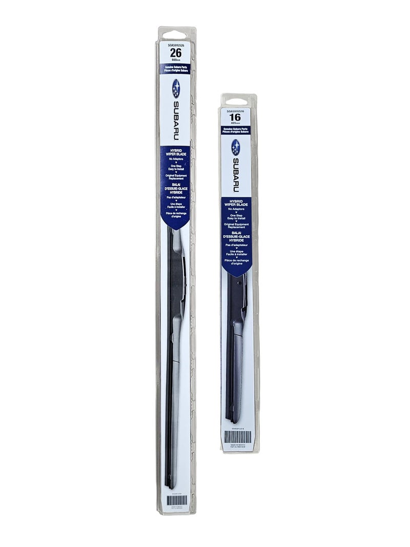 Subaru مجموعة شفرات مساحات الزجاج الأمامي والخلفي كاملة - Subaru 2013-2020 WRX و 2015-2020 STi - SOA591U526، SOA591U516 - أصلية OEM - Image 1