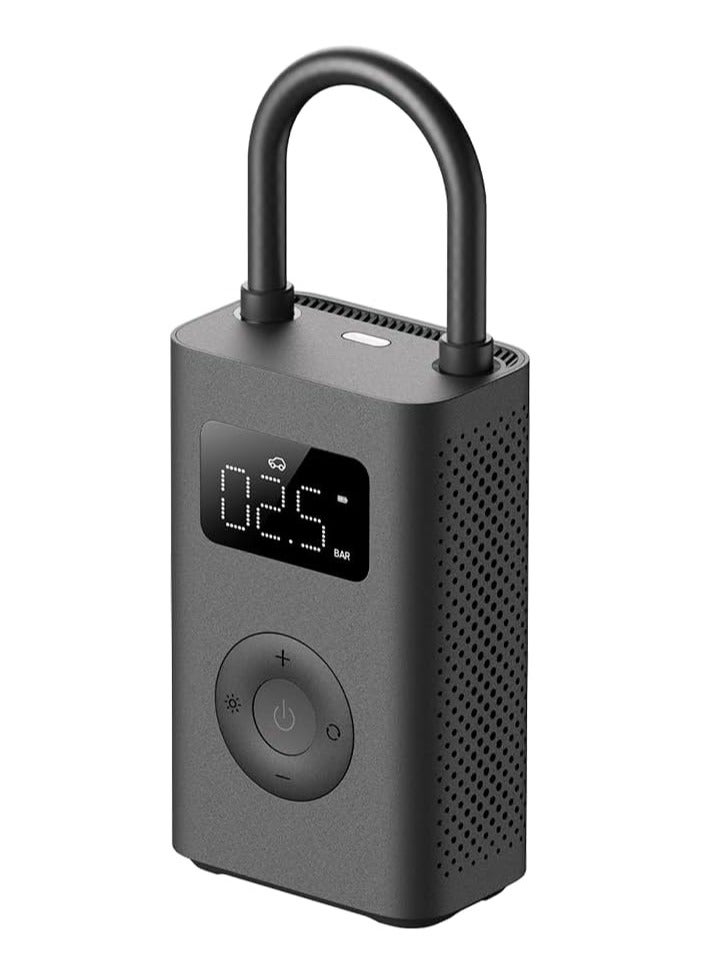 Portable Electric Air Compressor Portable Air Compressor (0.2-10.3 Bar/3-150 PSI, 6 Modes, 2000mAh Battery, 14.4WH, USB-C Charging, LED Display), Black (ES Version) - Image 2