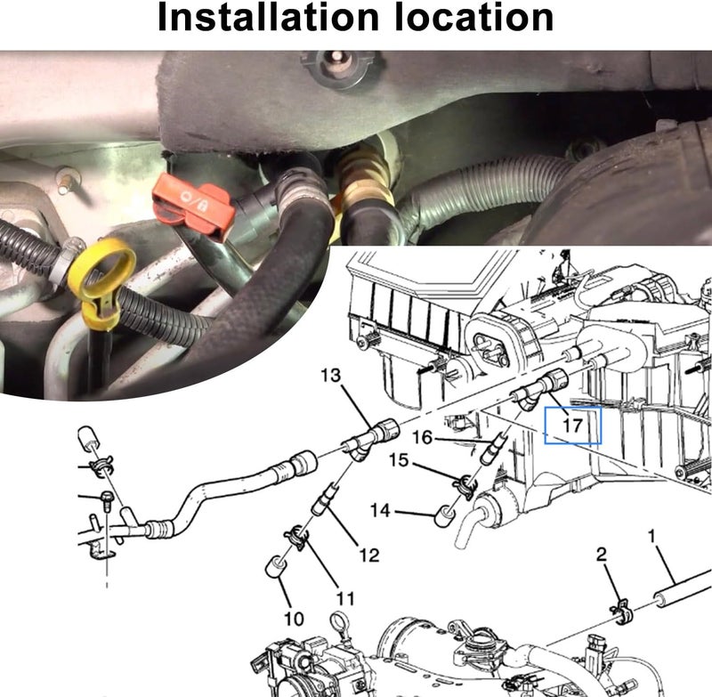 koxuyim موصل خرطوم سخان HVAC من كوكسييم لسيارات شيفروليه وكاديلاك - Image 5
