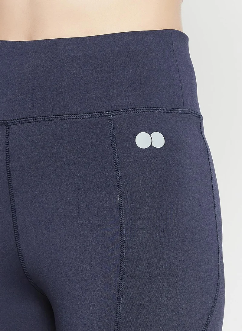 كلوفيا Clovia High-Rise Active Tights in Navy with Side Pocket