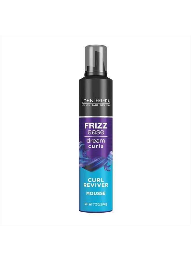 جون فريدا موس Frizz Ease Curl Reviver Mousse ، يعزز تجعيد الشعر ، ثبات مرن ناعم ، موس للشعر المجعد أو المجعد ، 7.2 أونصة ، خال من الكحول - Image 1