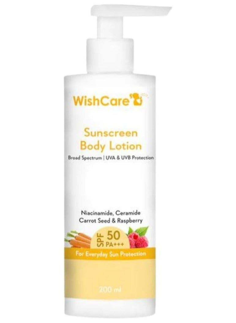 Generic WishCare Sunscreen Body Lotion SPF 50 Broad Spectrum (200ml)  - Image 1