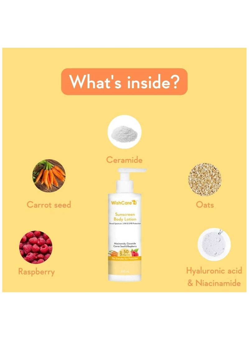 Generic WishCare Sunscreen Body Lotion SPF 50 Broad Spectrum (200ml)  - Image 4