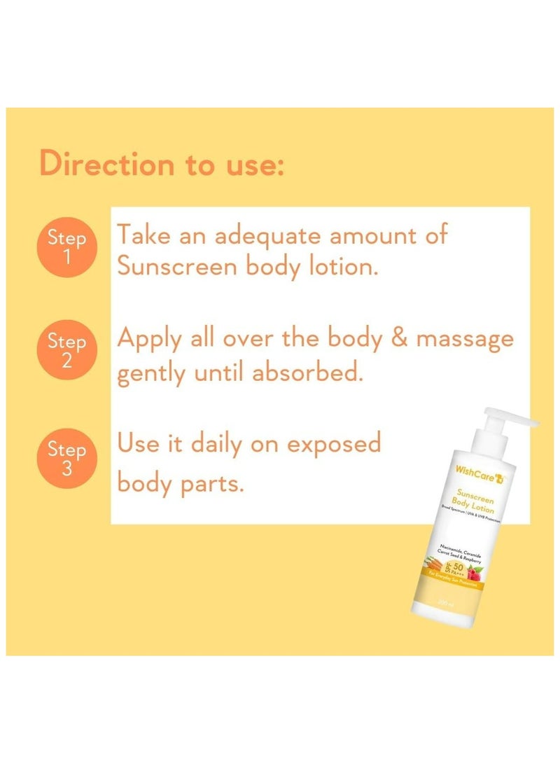 Generic WishCare Sunscreen Body Lotion SPF 50 Broad Spectrum (200ml)  - Image 5