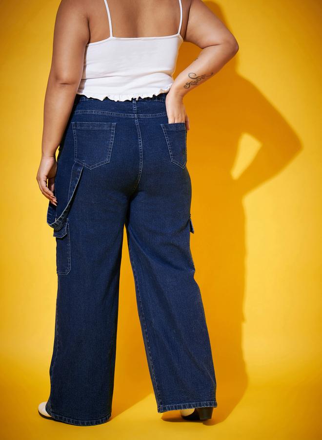 Sassafras Plus Size Straight Leg Cargo Jeans - Image 5