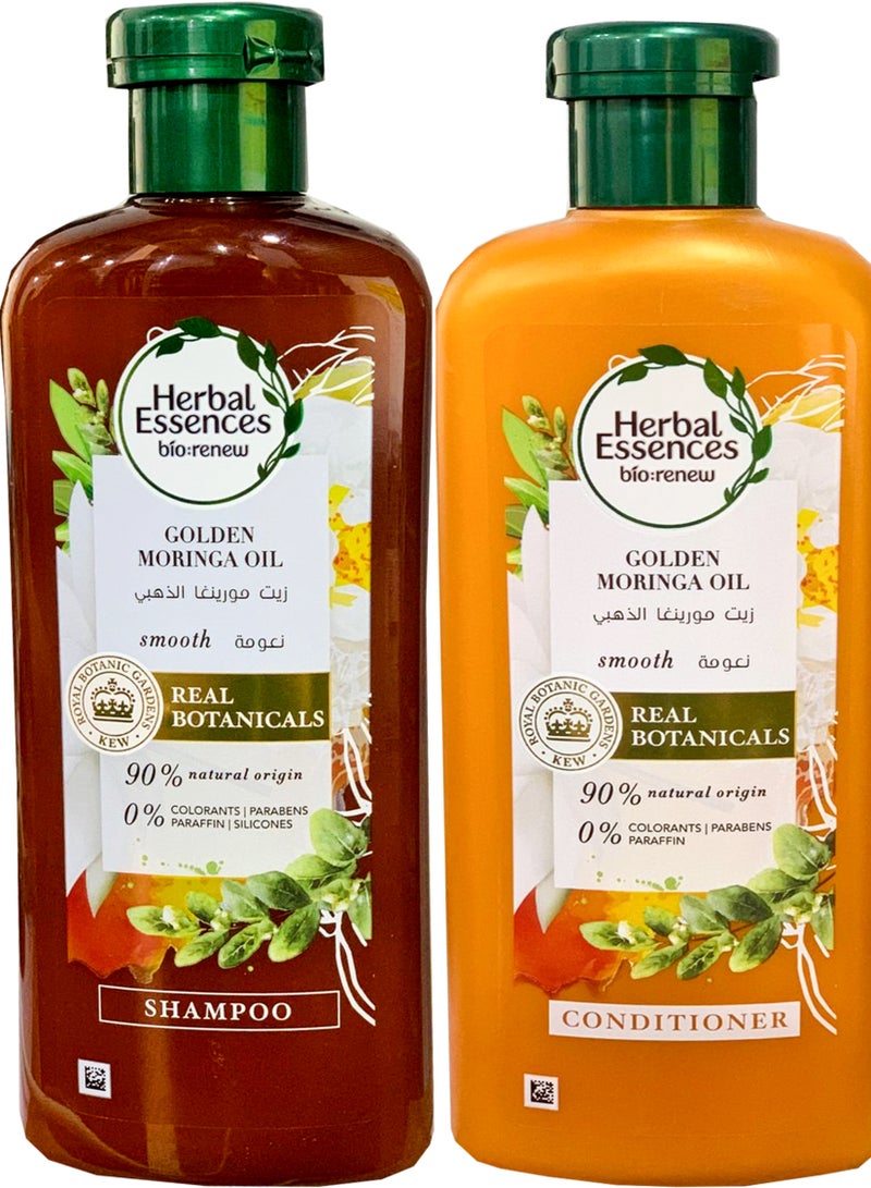 Herbal Essences Shampoo + Conditioner With Golden Moringa Oil 400 Ml