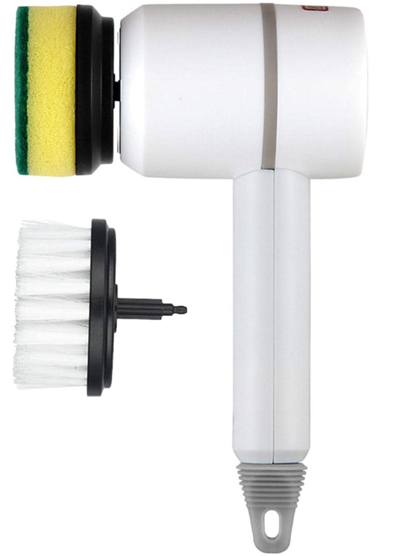 Generic - Multifunctional Rotating Electric Scrubber | Household Cleaning Brushes | Power Brushes Suitable for Bathroom, Wall, Tile, Floor, Bathtub, Kitchen (White) - Image 1