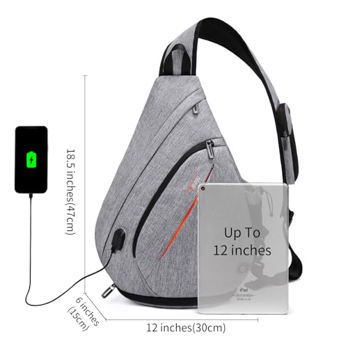 TUDEQU Sling Bag for Men Crossbody Backpack,19L Sling Backpack Mens Sling Bag, 8 Pockets Sling Pack,One Strap Backpack - Image 5
