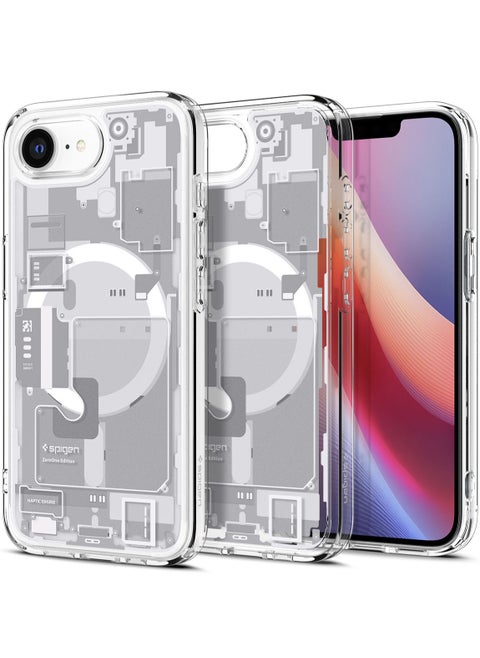 Ultra Hybrid MagFit for iPhone 16E Case Cover with MagSafe (2025) - Zero One White