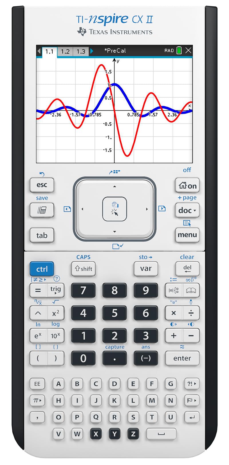 Texas Instruments TINspire CX II Color Graphing Calculator with Student Software PCMac White 354 x 748 - Image 2