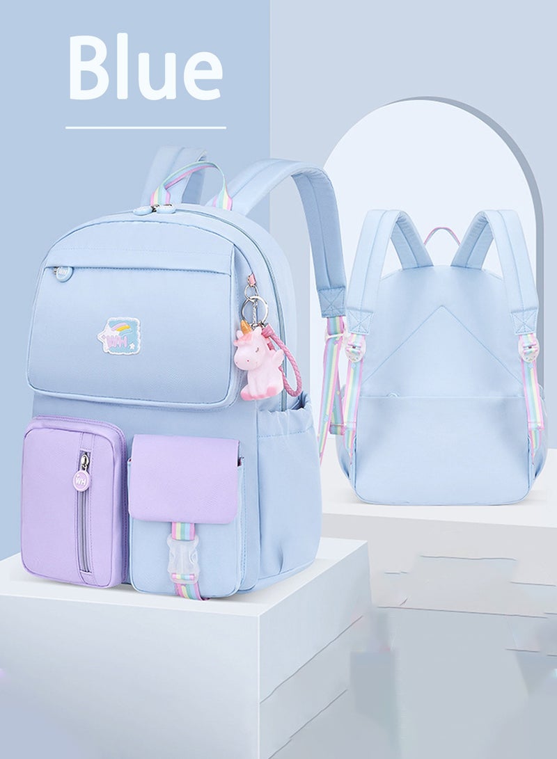 حقائب ظهر للأولاد والبنات، حقيبة ظهر للأطفال مقاومة للماء وذات سعة كبيرة وخفيفة الوزن مع دعم مريح للظهر، أحزمة كتف عريضة وألوان أنيقة - مثالية للمدرسة ورياض الأطفال والسفر وطلاب المرحلة الابتدائية - Image 1