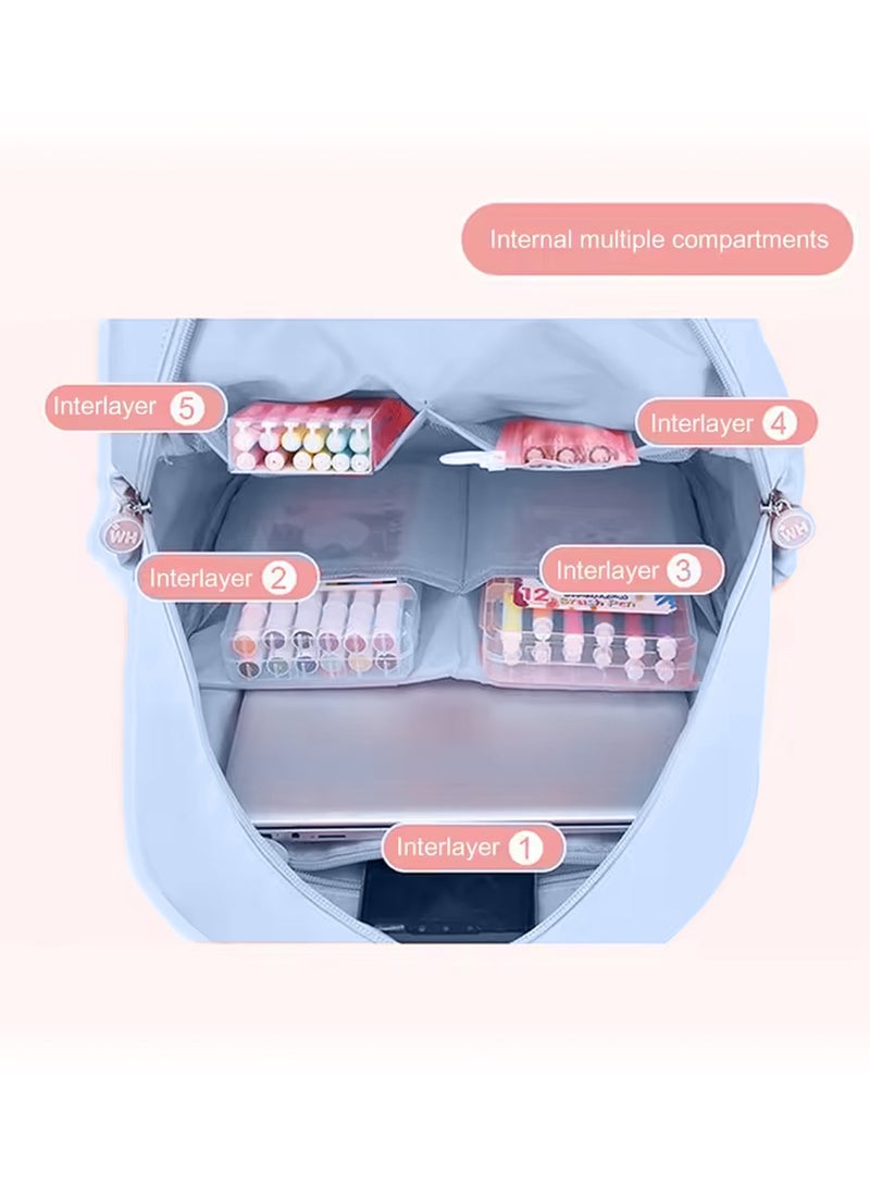 حقائب ظهر للأولاد والبنات، حقيبة ظهر للأطفال مقاومة للماء وذات سعة كبيرة وخفيفة الوزن مع دعم مريح للظهر، أحزمة كتف عريضة وألوان أنيقة - مثالية للمدرسة ورياض الأطفال والسفر وطلاب المرحلة الابتدائية - Image 4