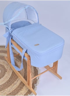 Baby Carrier with Mattress and Pillow with Rocking Wood Base