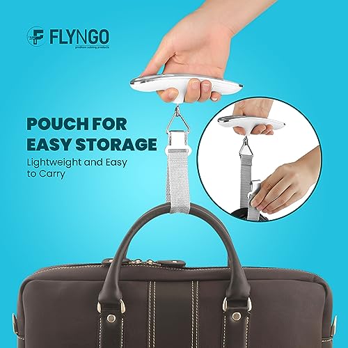 FLYNGO Weight Machine For Luggage Weighing Scale For Luggage Capable Up To 50 Kg With Lcd Display Luggage Scale For Bags, Travel, Flights, Home, Shop, Gas Cylinder (A1), Silver - Image 4