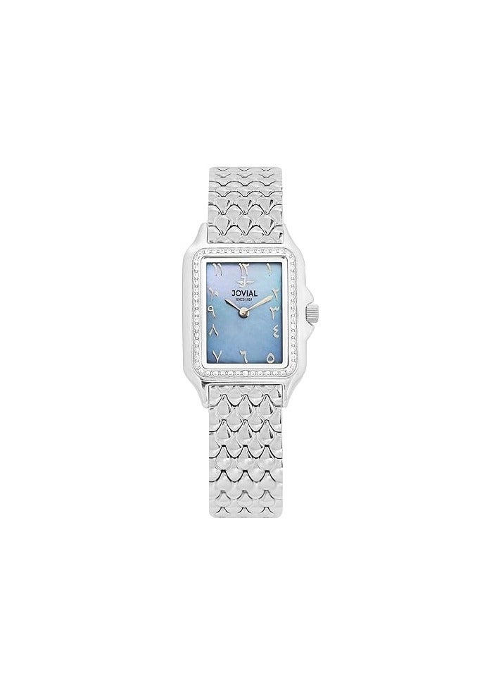 جوفيال ساعة جوفيال J W 1661LSMQ04ZE للسيدات – حزام من الفولاذ المقاوم للصدأ،  - Image 1