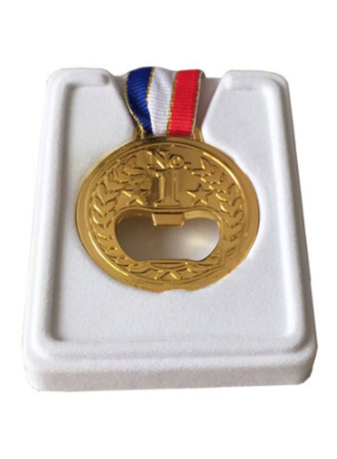 NIBEMINENT Medal Zinc Alloy Bottle Opener Gold/White/Red/Blue  - Image 1