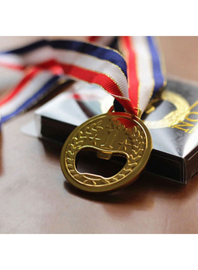 NIBEMINENT Medal Zinc Alloy Bottle Opener Gold/White/Red/Blue  - Image 3