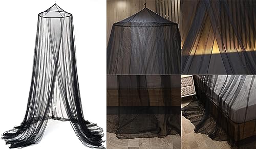 Comtelek Mosquito Net Bed Canopy for Girls,King Canopy Bed Curtains Full Queen Size from Ceiling,Dome Mosquito Netting Bed Tent Twin Girls Princess Canopy Bed White Decor for Baby Crib,Kid Bed and Adult Beds - Image 3