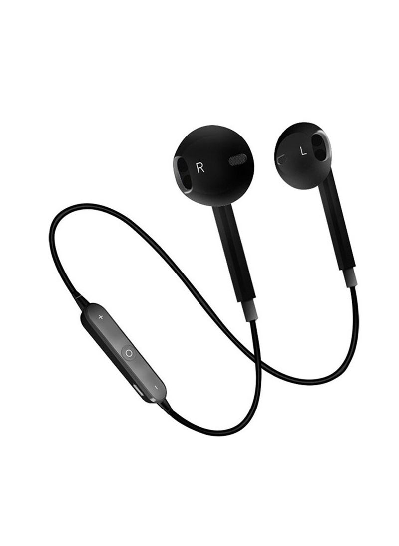 Generic Wireless Sports Bluetooth Headphones In-ear Neck Hanging Extra Long Standby Black  - Image 1