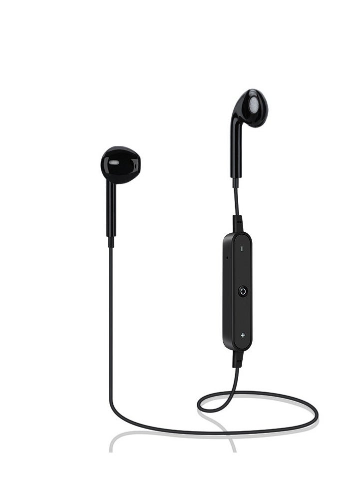 Generic Wireless Sports Bluetooth Headphones In-ear Neck Hanging Extra Long Standby Black  - Image 2