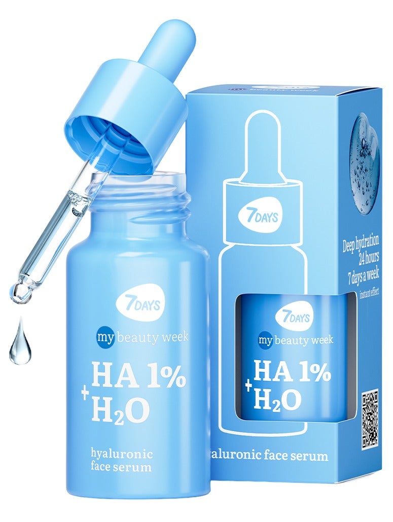 7DAYS MY BEAUTY WEEK HA 1%+H2O Hyaluronic face serum, 20 ml - Image 1