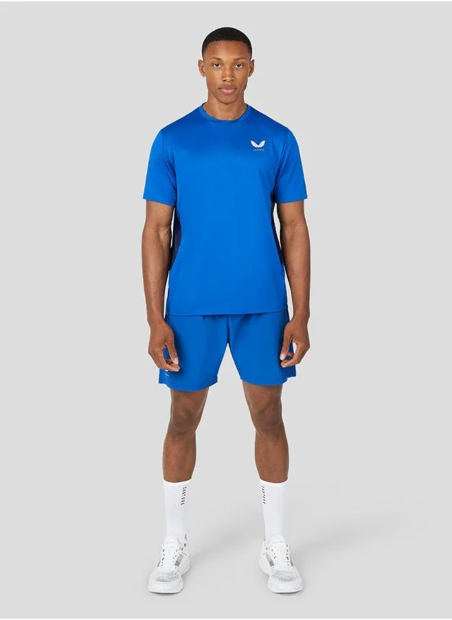كاستور Men’S Short Sleeve Mesh Mix T Shirt - True Blue
