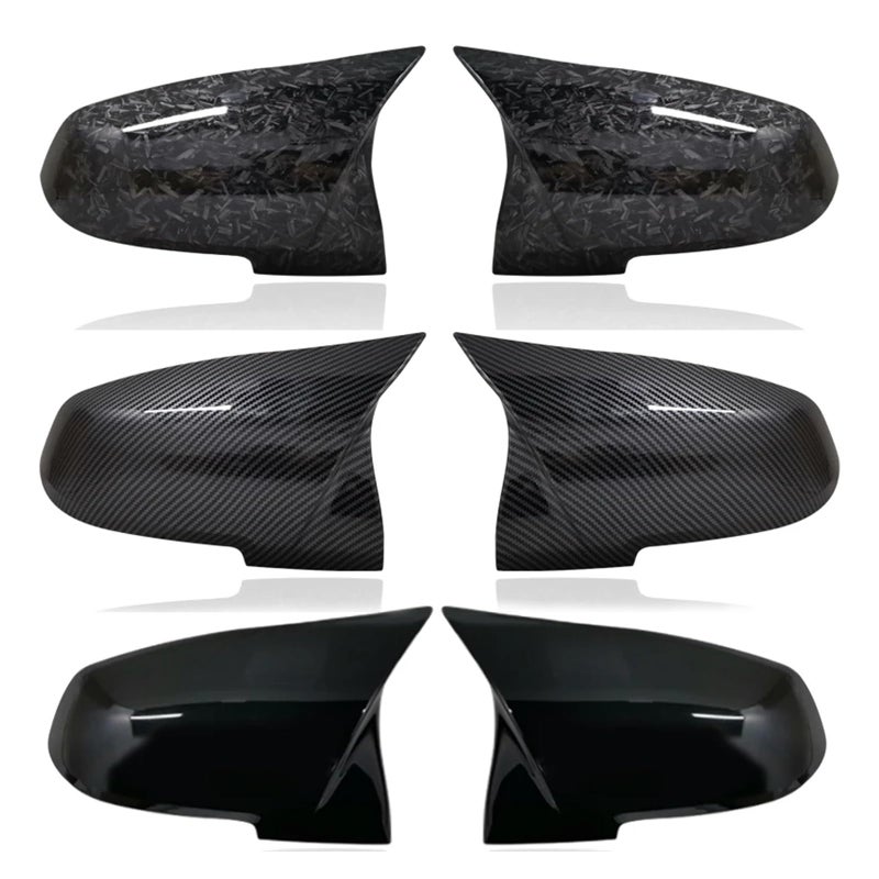 Rearview Mirror Cover Caps Set Of 2 Bright Black Compatible With BMW 1 2 3 4 X Series - Image 5