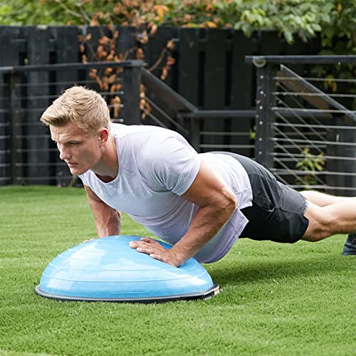 Bosu Balance Ball Exercise Trainer, Home Gym Equipment w/ Guided Workouts & Pump, 26", Blue - Inflatable Fitness Platform for Strength Training, Standing, Balancing, and Core Workout - Image 4