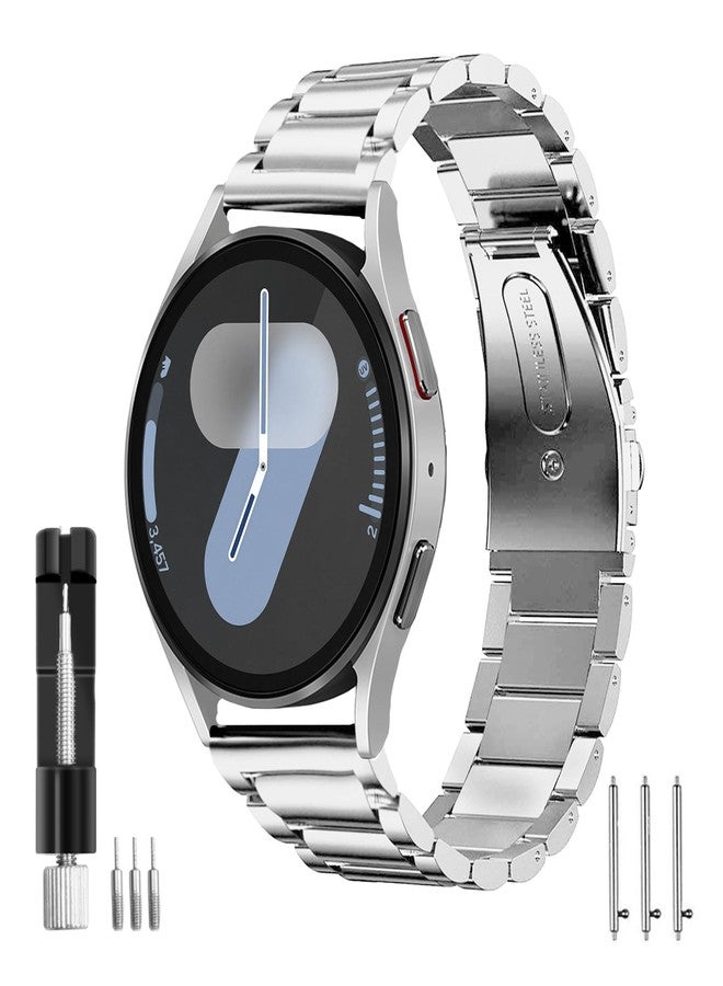 SPGUARD Band Compatible with Samsung Galaxy Watch 7 6 5 4 Band 40mm 44mm 45mm/Watch 6 4 Classic 42mm 46mm 43mm 47mm,Metal Stainless Steel Bands Strap Men Women,NOT for Galaxy Watch Ultra 47mm(2024) - Image 1