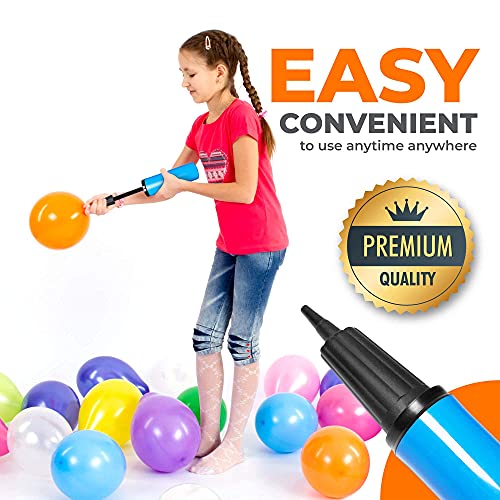 TIALLY Hand Air Pump for Balloons - 9" Portable Manual Balloon Pump, Mini Hand Pump for Inflatables, Pool Floats, Party Garlands, Exercise and Yoga Balls - Image 3