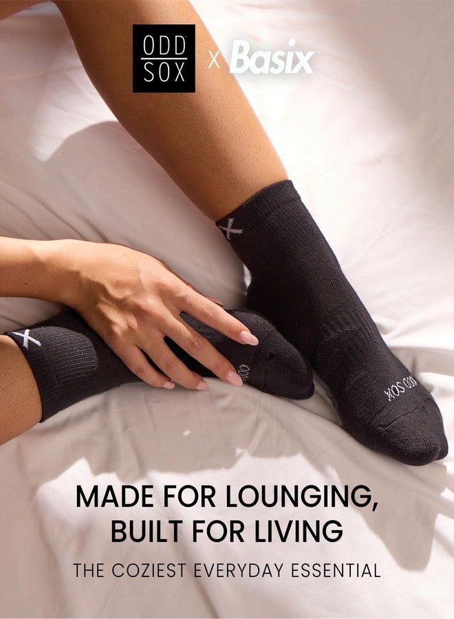 Odd Sox جوارب أود سوكس باسيكس النسائية - جوارب قصيرة - أسود، عبوة من 6 قطع | مزيج قطني ناعم ومتين ومريح للاستخدام اليومي - Image 5